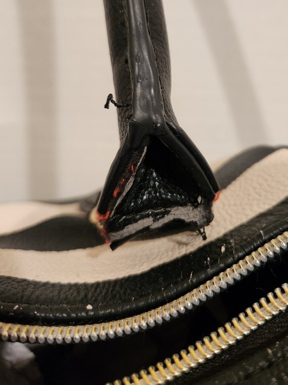 Betsey Johnson Black and Hot Pink Striped Satchel - Picture 7 of 14